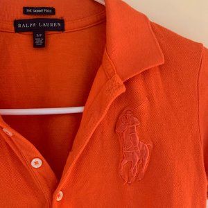 Orange Ralph Lauren Women's Polo